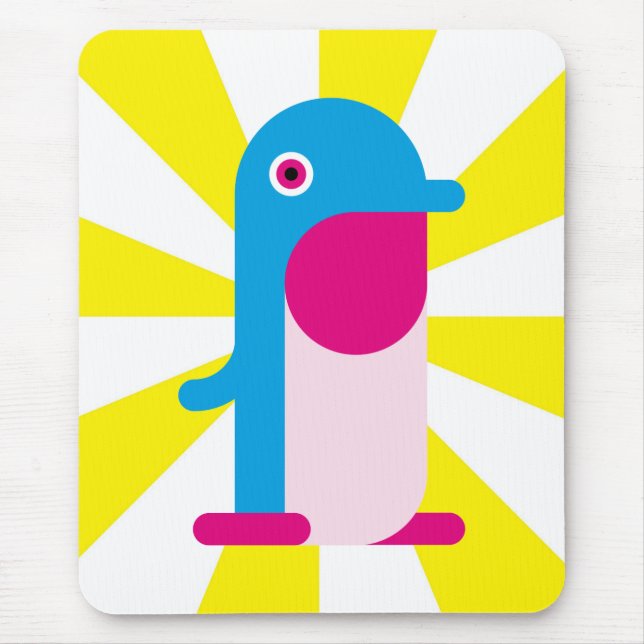 Blue Penguin Mouse Pad (Front)