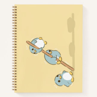 Blue penguins notebook