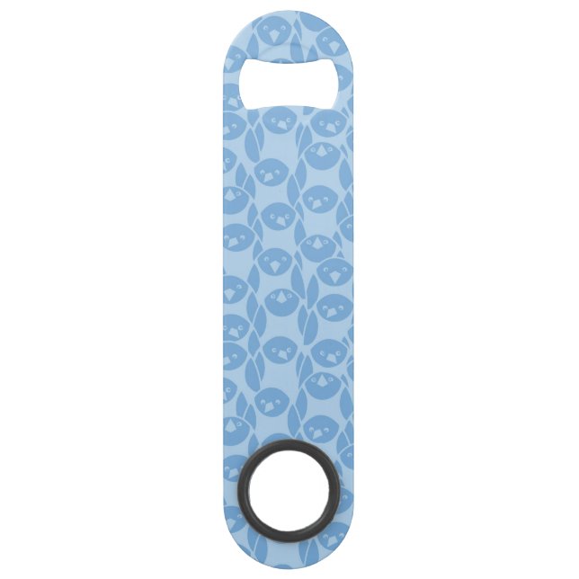 Blue penguins pattern background bar key (Front)