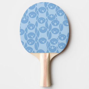 Blue penguins pattern background ping pong paddle