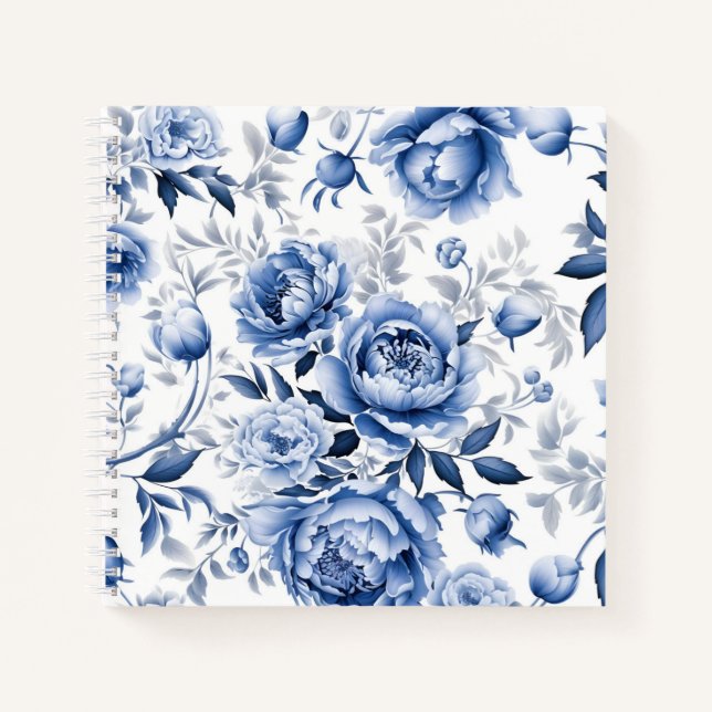 Blue Peonies Notebook (Front)