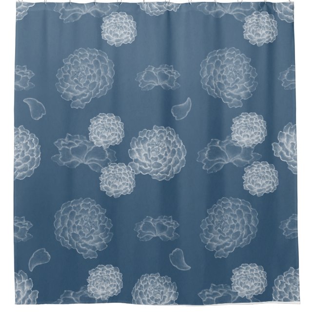 Blue Peony seamless floral pattern  (Front)