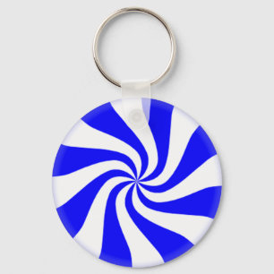 Blue Peppermint Candy Keychains