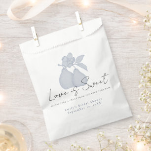 Blue Perfect Pear Bridal Shower Love is Sweet Favour Bag