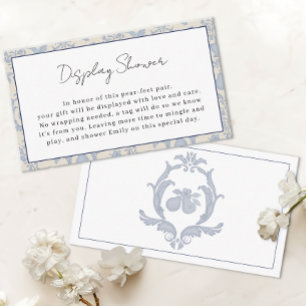 Blue Perfect Pear Display Shower Insert Card