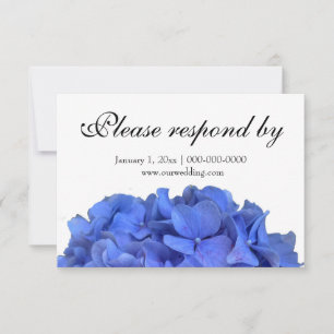 Blue periwinkle elegant floral hydrangeas save the date