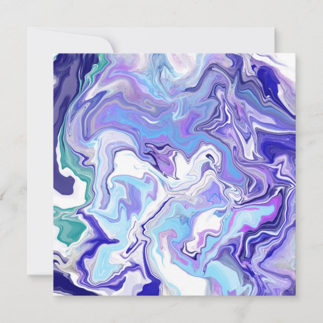 Blue Periwinkle Marble Fluid Art (Front)