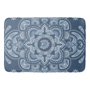 Blue Persian Peacock Bath Mat