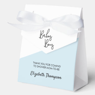 Blue Personalized Baby Boy Shower Favor Box
