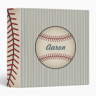 Blue Personalized Baseball Binder Gift