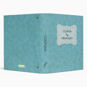Blue Personalized Coupon Organizer Binder
