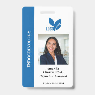 Blue Personalized Employee ID Photo Name Badge