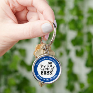 Blue Personalized High School Class of 2023 Keychain