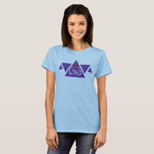 Blue Personalized Initials Triangle Heart Women