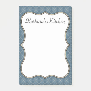 Blue Personalized Kitchen Notepad Gift