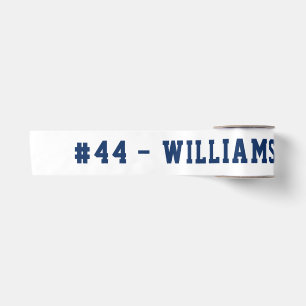 Blue Personalized Name and Number Homecoming Satin Ribbon