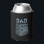 Blue Personalized Name The Man The Myth The Legend Can Cooler<br><div class="desc">Personalized your own name,  "the Man the Myth the Legend" typography design in black and blue,  great custom gift for men,  dad,  grandpa,  husband,  boyfriend on father's day,  birthday,  anniversary,  and any special day.</div>