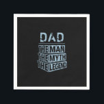 Blue Personalized Name The Man The Myth The Legend Napkin<br><div class="desc">Personalized your own name,  "the Man the Myth the Legend" typography design in black and blue,  great for men,  dad,  grandpa,  husband,  boyfriend on father's day,  birthday,  anniversary,  and any special day.</div>