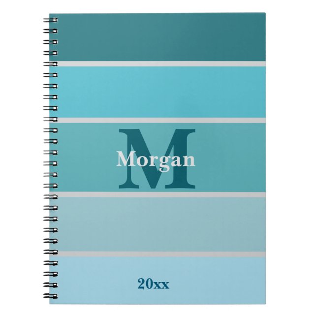 blue personalized notebook (Front)