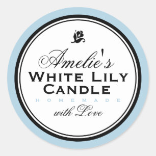 BLUE   PERSONALIZED SOAP & CANDLE STICKER