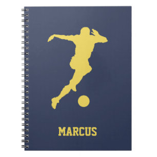 Blue Personalized Soccer Notebook