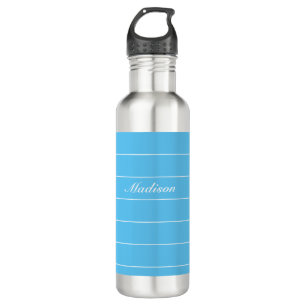 Blue Personalized Stainless Steel Water Bottle