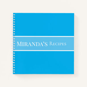 Blue Personnalisé Votre Nom Recettes Livre Script