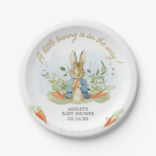 Blue Peter Rabbit Baby Shower  Paper Plate