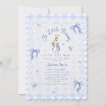 Blue Peter Rabbit Gingham lace Baby Shower
