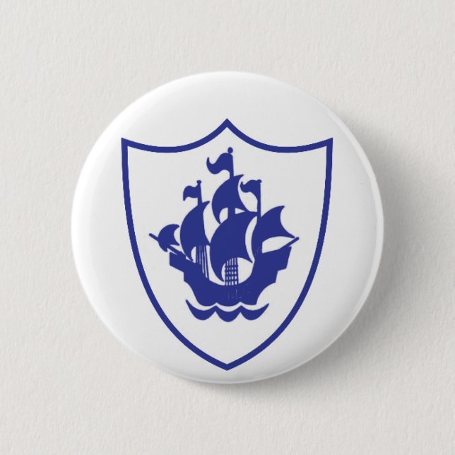 Blue Peter Shield Badge 2 Inch Round Button (Front)