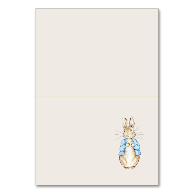 Blue Peter the Rabbit Baby Shower Place Card (Front)