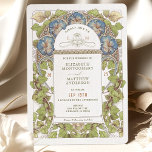 Blue Petunia Vintage Wedding Art Nouveau Mucha Invitation<br><div class="desc">Art Nouveau Vintage wedding invitations by Alphonse Mucha in a floral, romantic, and whimsical design. Victorian flourishes complement classic art deco fonts. Please enter your custom information, and you're done. If you wish to change the design further, simply click the blue "Customize It" button. Thank you so much for considering...</div>