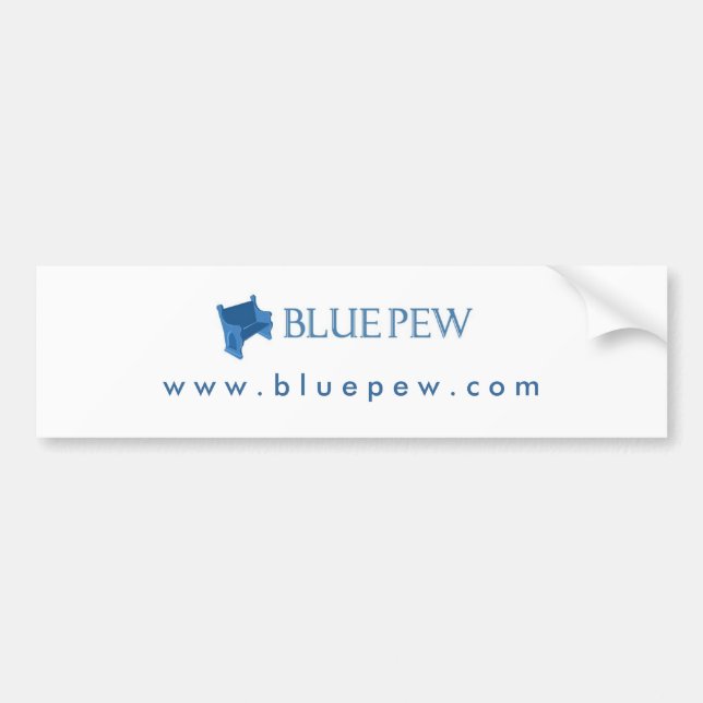 Blue Pew Bumper Sticker (Front)