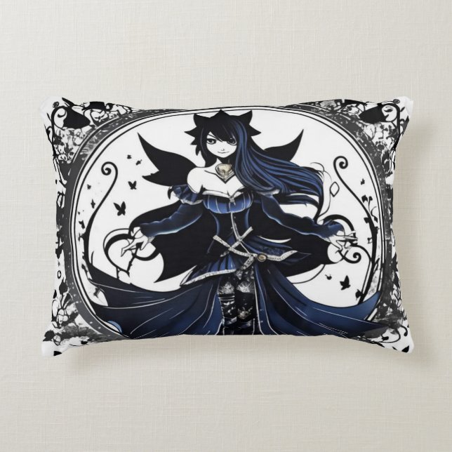 Blue phantom fairy  accent pillow (Front)