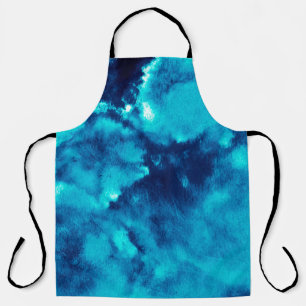 Blue Phantom Fashion Patterns Dirty Plash Watercol Apron
