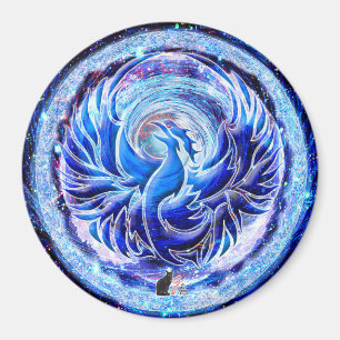 Blue Phoenix Magnet