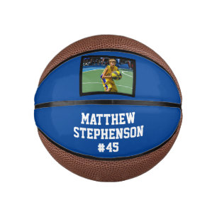 Blue Photo Basketball Ball