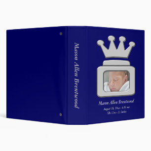 Blue Photo Frame Prince Crown Photo Album Binder