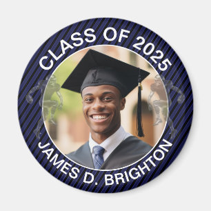 Blue Photo Graduation Magnet