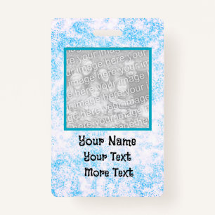 Blue photo ID Badge
