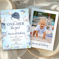 Blue Photo Sea Turtle One-der The Sea 1st Birthday