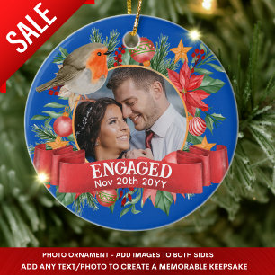 Blue PHOTO Vintage Tree Decoration Personalized