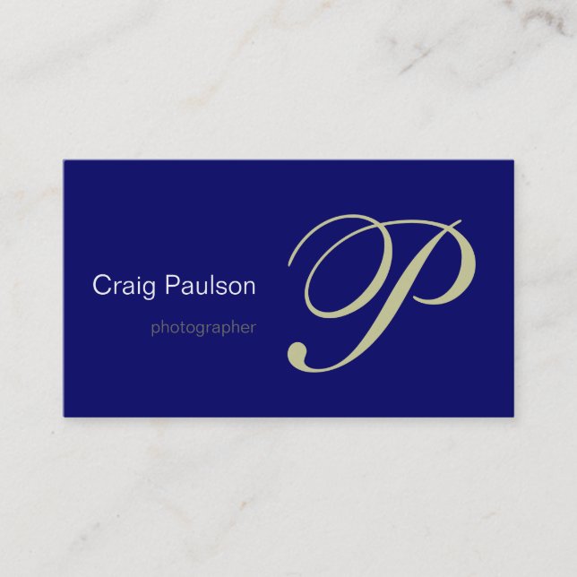 Blue Photography Business Card (Front)