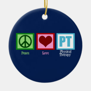 Blue Physical Therapy Ceramic Ornament
