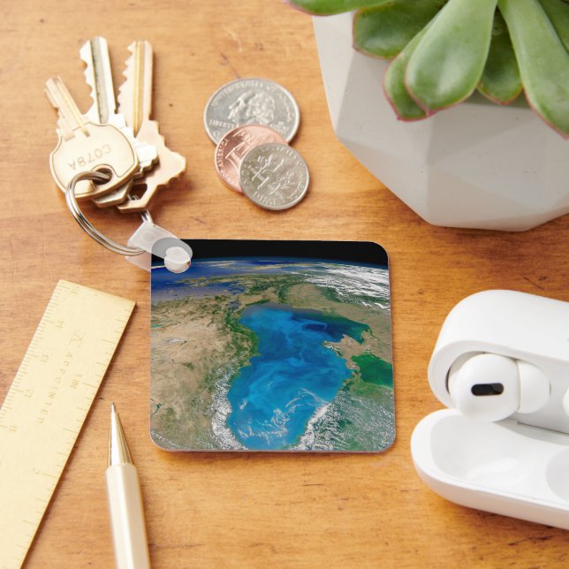 Blue Phytoplankton Bloom In The Black Sea Keychain (Desk)