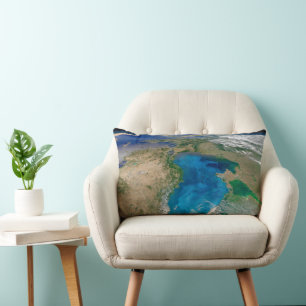 Blue Phytoplankton Bloom In The Black Sea Lumbar Pillow
