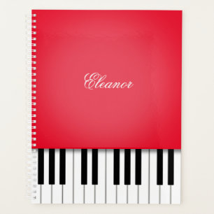 Blue Piano Music Keyboard Customized Planner