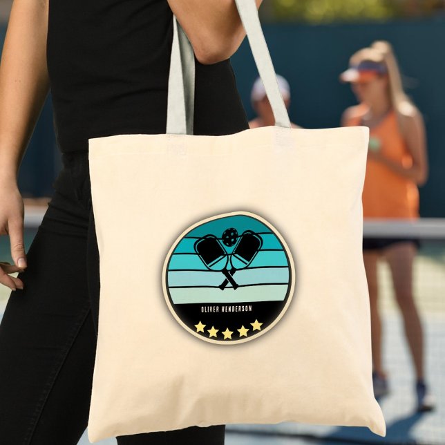 Blue Pickleball Paddle Tote Bag (Blue Pickleball Paddle Tote Bag)
