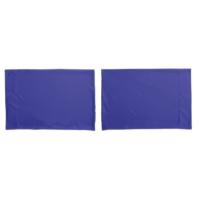 Blue (pigment) (solid colour)  pillowcase (Front-Set)