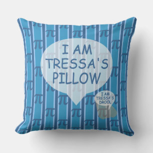 Blue PII 3.142 Throw Pillow
